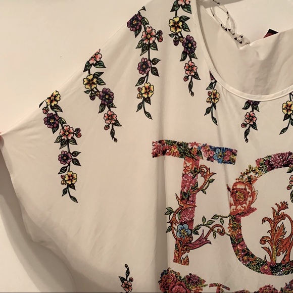 “Diamond” Blouse with black cut mesh bottom - Picture 9 of 13